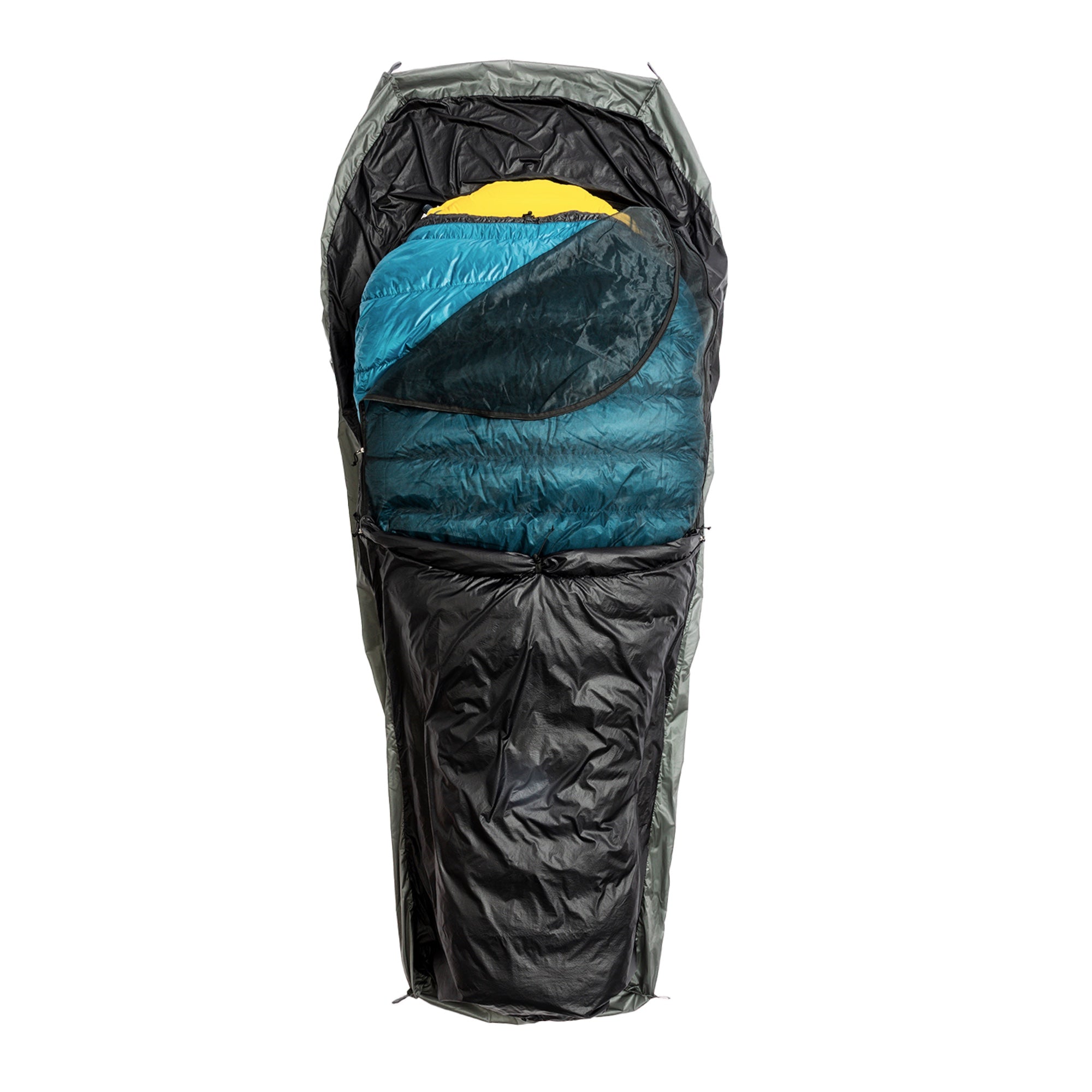 Wren Bivy fully unzipped, top view